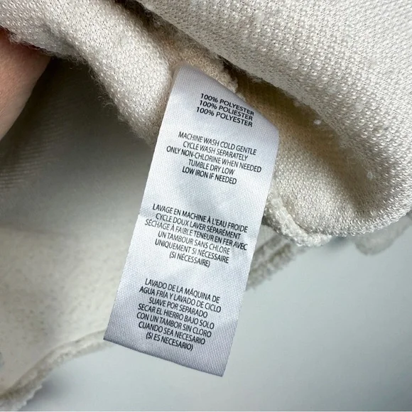 BeachLunchLounge Tory Fleece Jacket Teddy Sherpa Shacket Cream Size Large - Picture 11 of 11